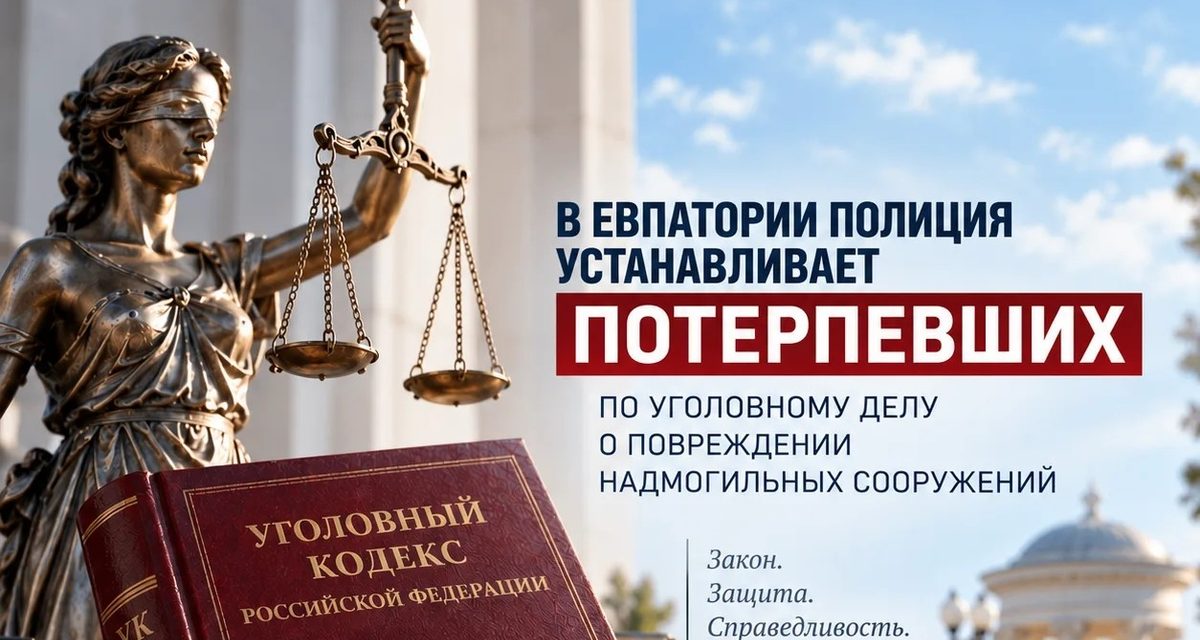 Полиция ищет потерпевших после повреждения 30 надгробий на кладбище в Евпатории